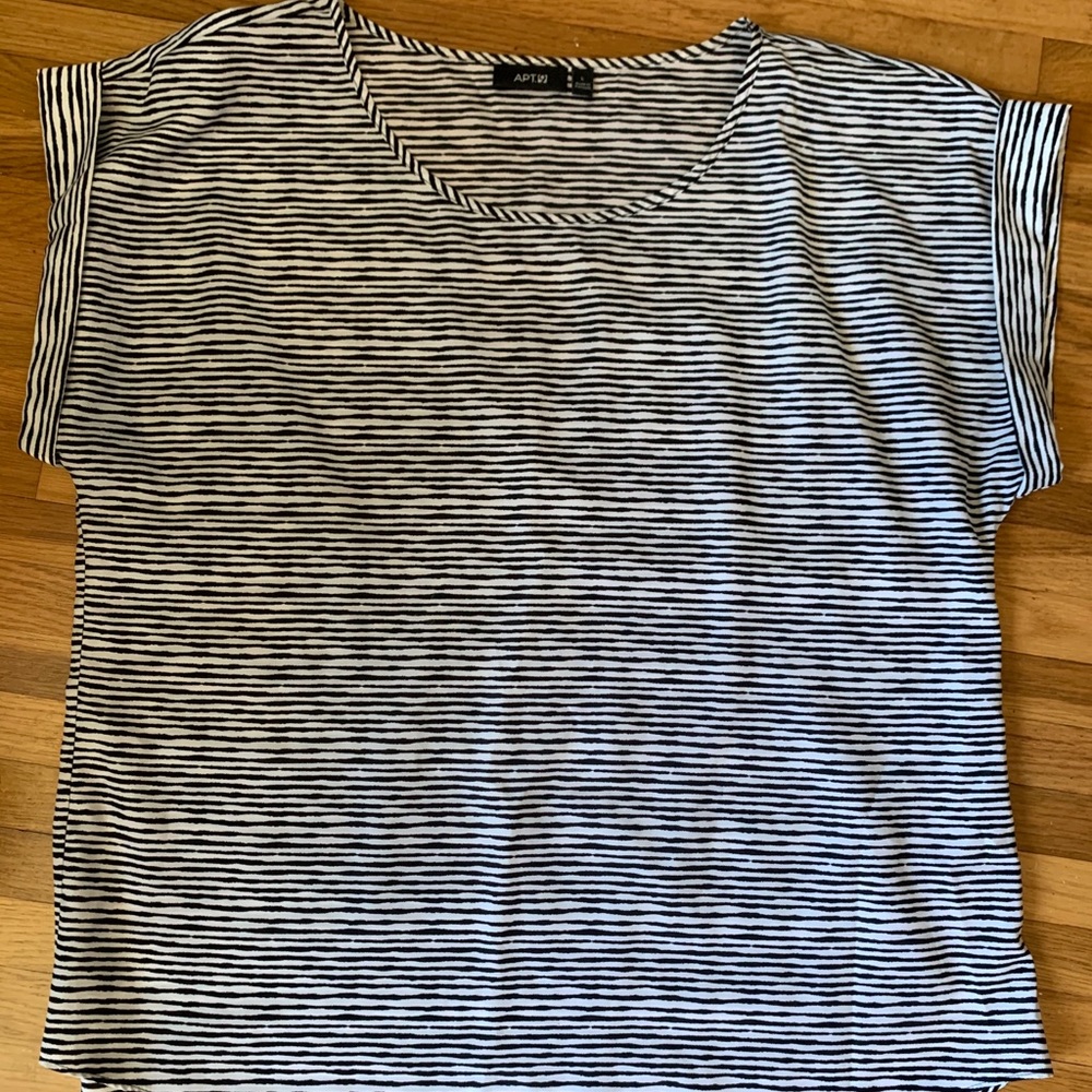 Black and White striped Apt 9 blouse
